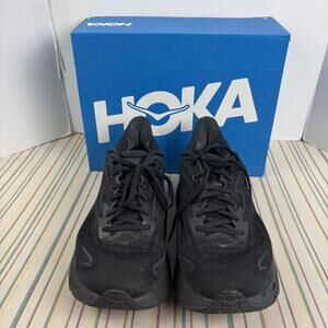Hoka One One Clifton 10 Shoes Mens Size 10.5 Black Running Sneakers 1162030 BBLC